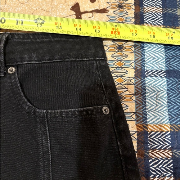 American Eagle Outfitters Black Denim button Mini Skirt - Picture 9 of 10